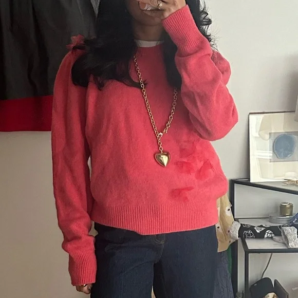 Molly Goddard Luca Floral Applique Lambswool Sweater - Picture 6 of 7